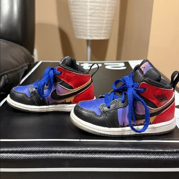 Nike | Shoes | Nike Kids Sneakers In Red And Blue | Poshmark